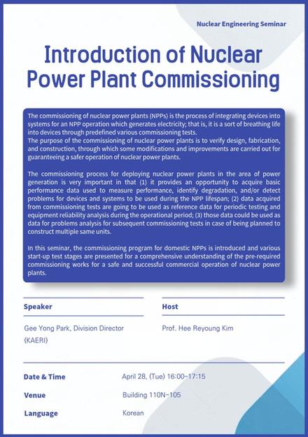 Introduction of Nuclear Power Plant Commissioning, GeeYong Park(KAERI)