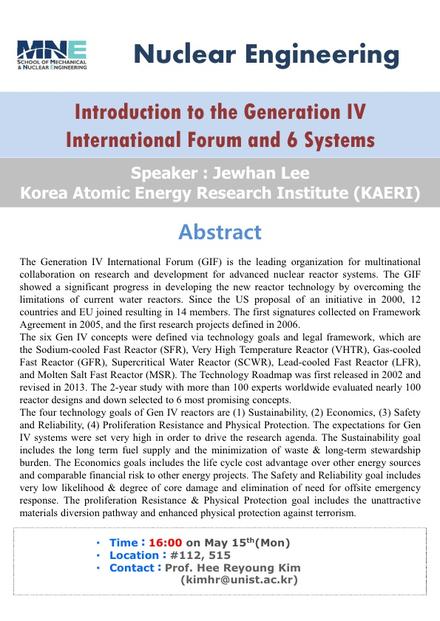 [NUE]Introduction to the Generation IV International Forum and 6 Systems