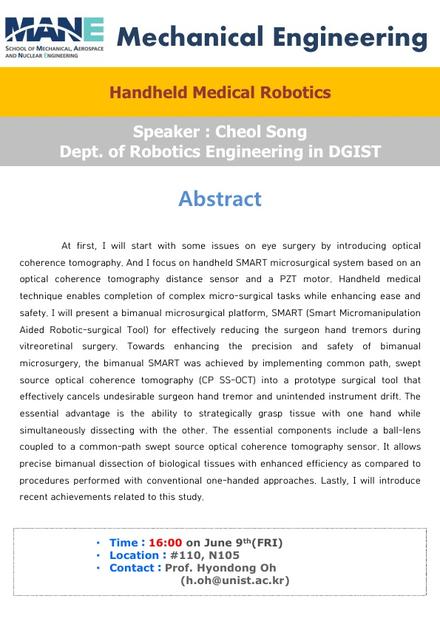 [MEN] Handheld Medical Robotics
