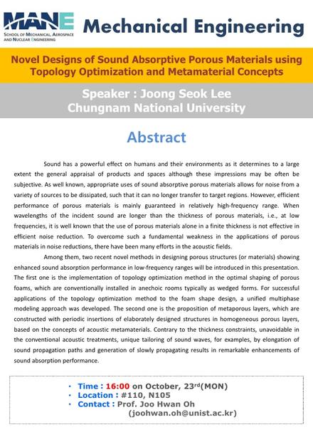 [MEN] Novel Designs of Sound Absorptive Porous Materials using ..
